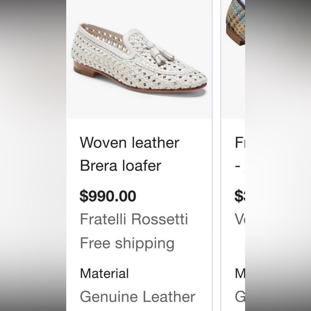 Fratelli Rossetti Cream Woven Leather Brera Loafers - Picture 4 of 14
